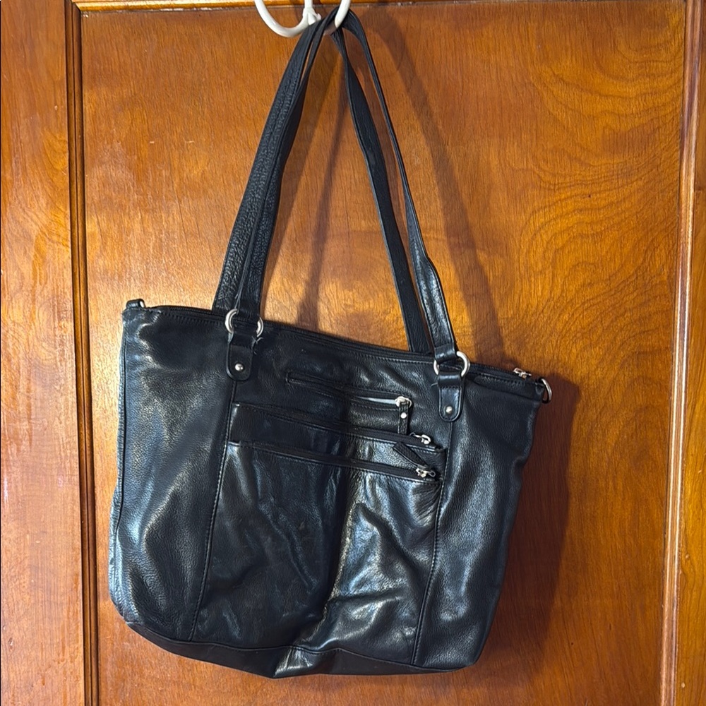Osgood Marley Black Leather Tote Bag
